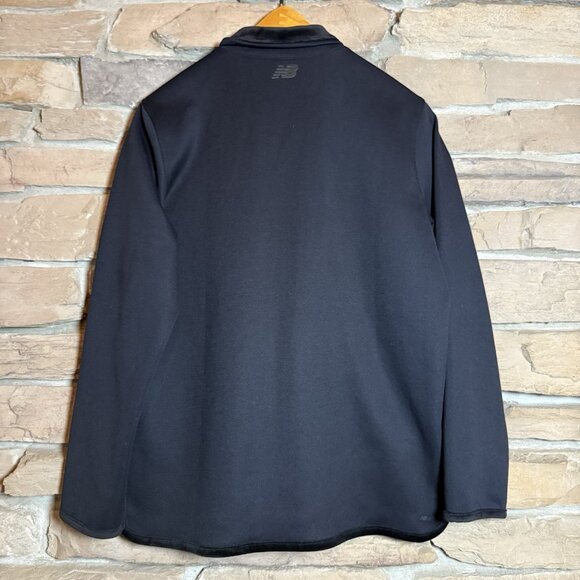 New Balance Black Medium Determination Luxe Layer Long Sleeve 1/4 Zip Jacket - Picture 2 of 8